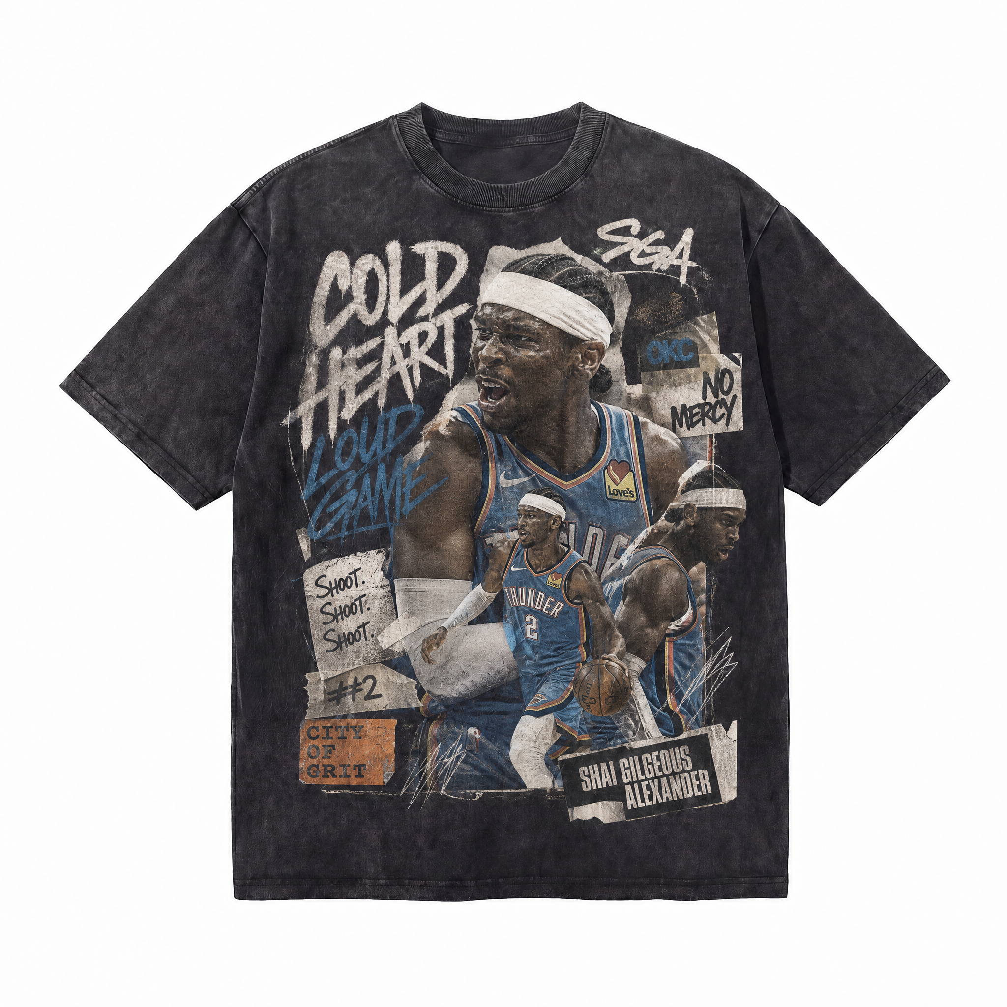 Lawless Row “Cold Heart” Vintage Washed Basketball Tee