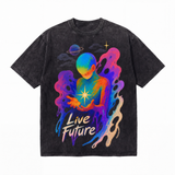 Lawless Row “Live Future” Vintage Washed Oversized Tee