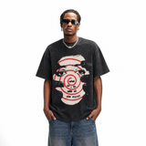 LAWLESSROW What Do I Do With All This Regret Bullseye Face Portrait Collage Vintage Tee