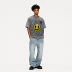 Lawless Row “Happy Neverland” Washed Grey Oversized Tee