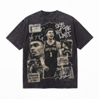 LAWLESSROW "The Future is Now" Heavyweight Washed Black Graphic Tee