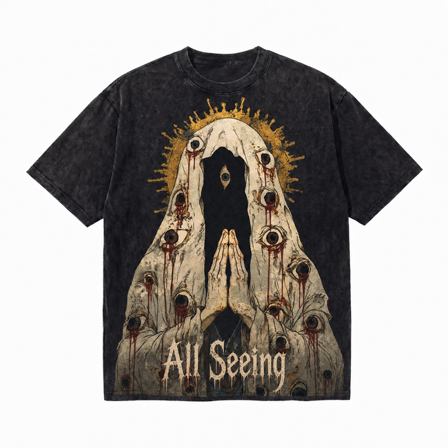 Lawless Row “All Seeing” Vintage Washed Oversized Tee Hover Image