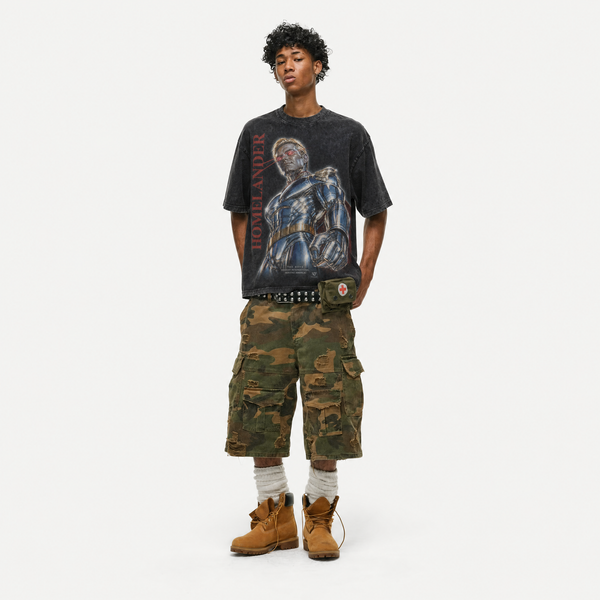 LAWLESSROW Vintage Acid Wash The Boys Homelander Oversized Graphic T-Shirt - hover