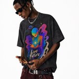 Lawless Row “Live Future” Vintage Washed Oversized Tee