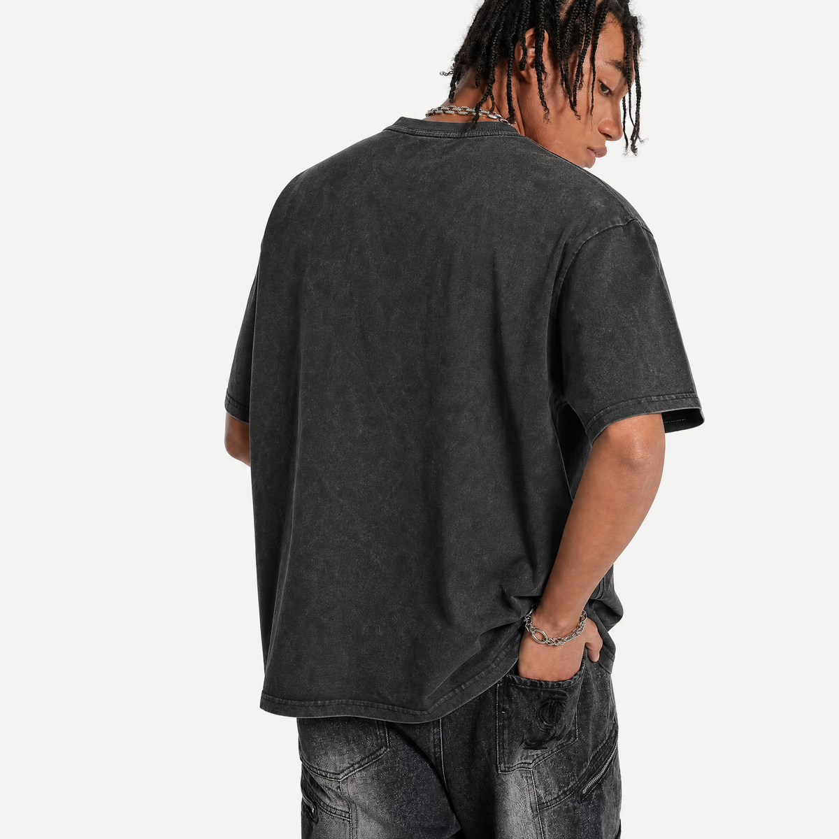 Lawless Row "777 Spray of the Damned" Vintage Black Oversized Tee