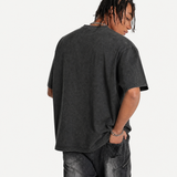 Lawless Row "777 Spray of the Damned" Vintage Black Oversized Tee