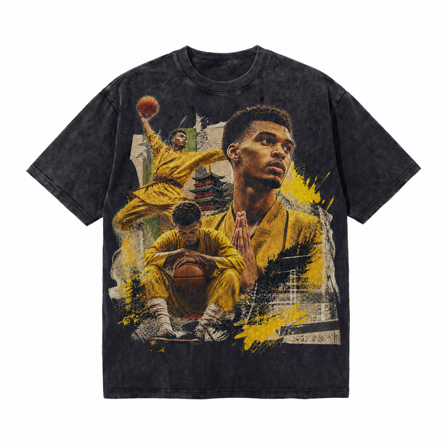 Lawless Row "Discipline Over Hype" Vintage Washed Oversized Tee Hover Image