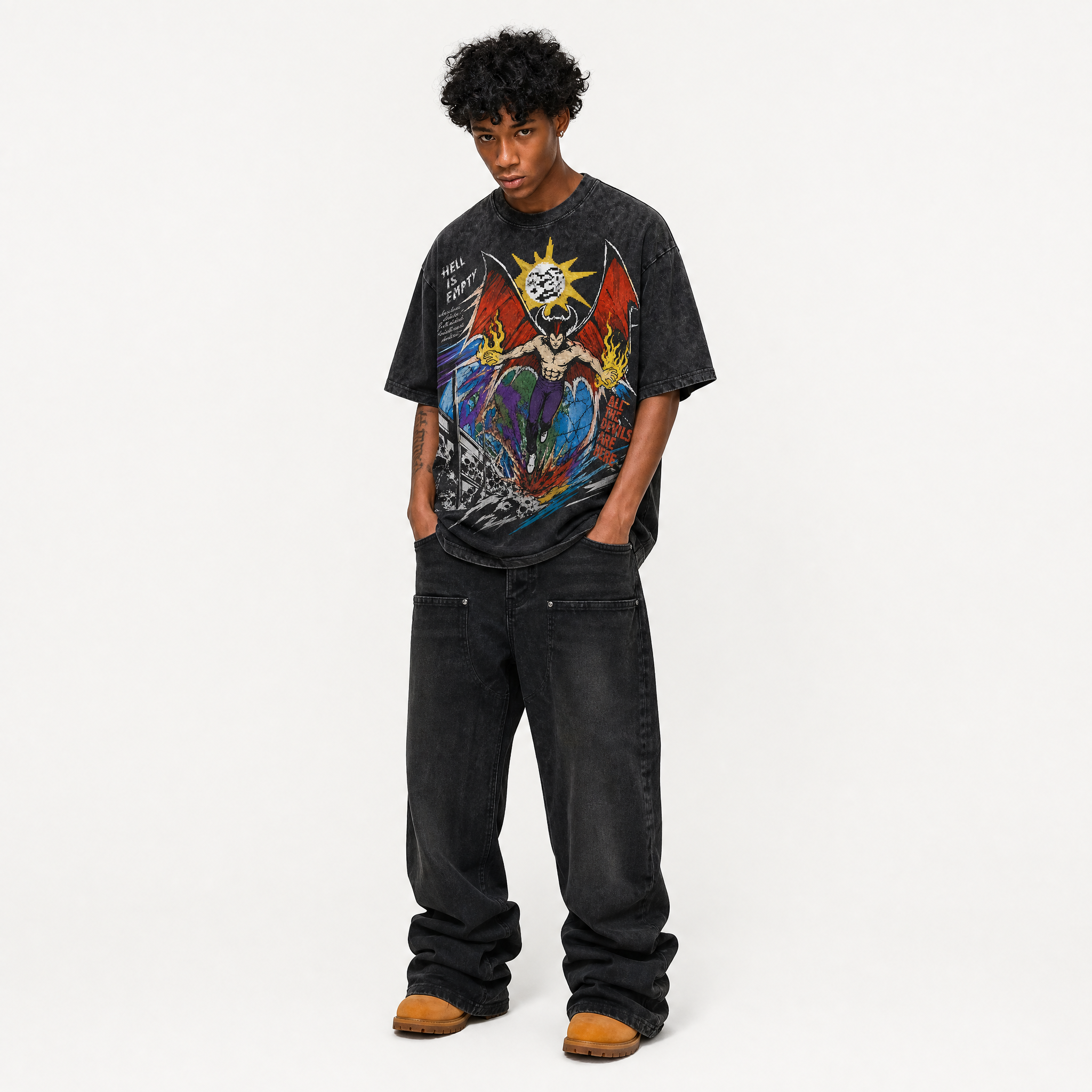 Hell Is Empty Vintage Washed Graphic Tee