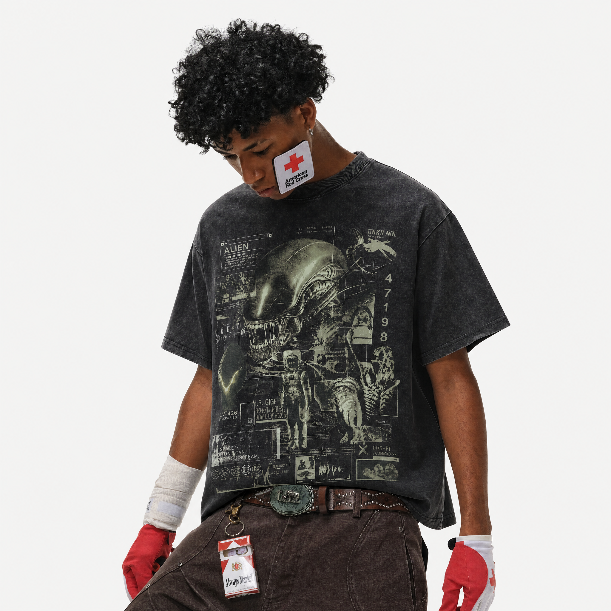 Lawless Row "Classified Encounter" Vintage Washed Oversized Tee