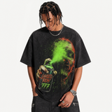 Lawless Row "777 Spray of the Damned" Vintage Black Oversized Tee