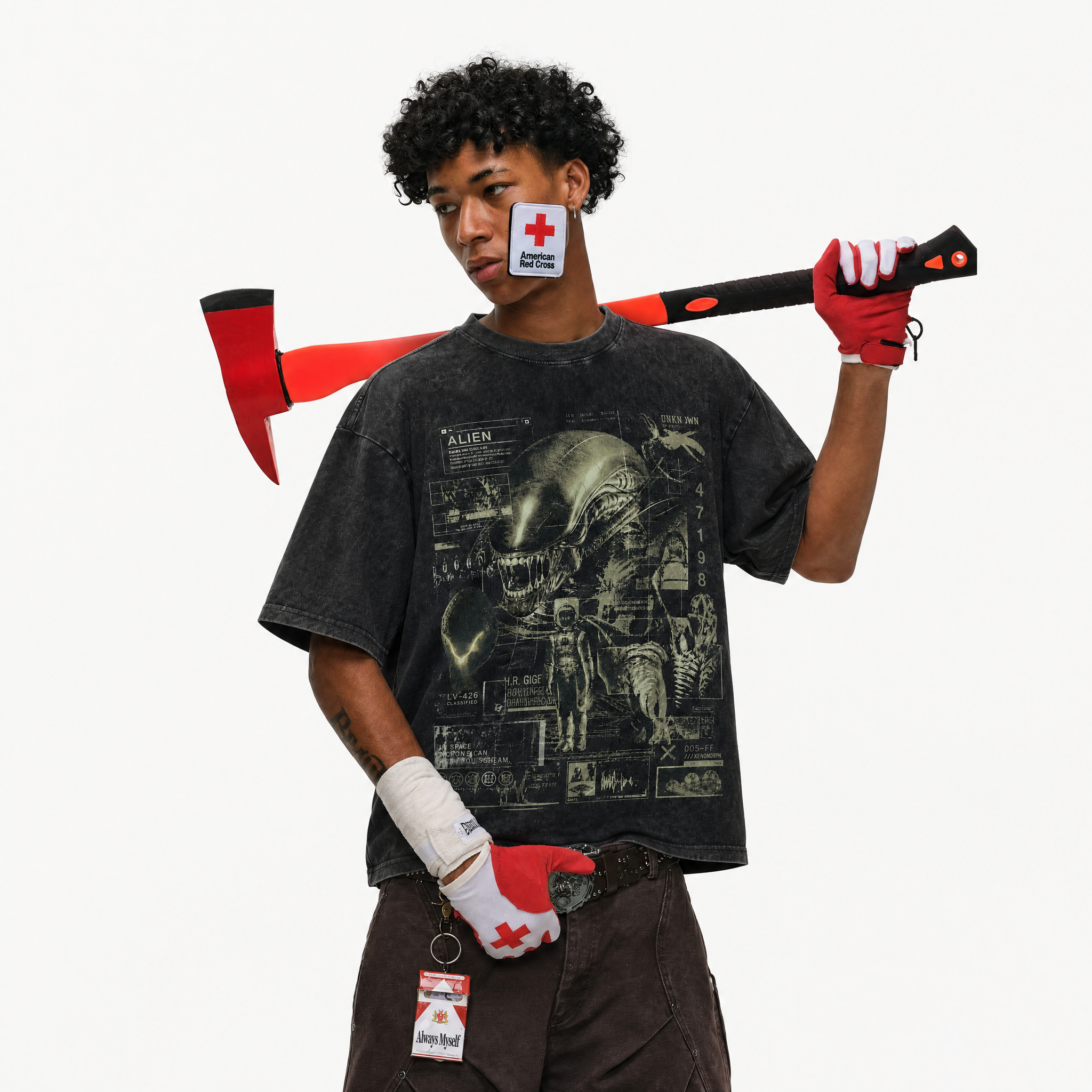Lawless Row "Classified Encounter" Vintage Washed Oversized Tee