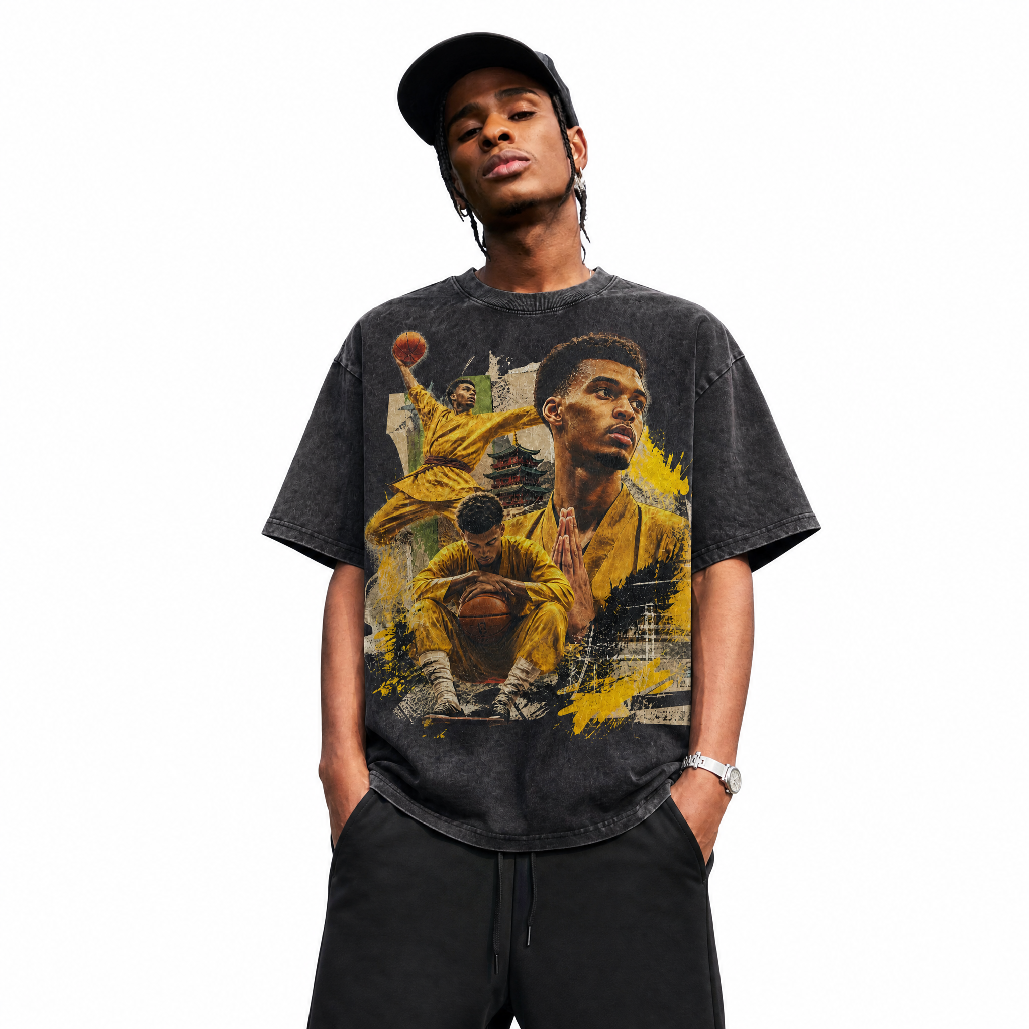 Lawless Row "Discipline Over Hype" Vintage Washed Oversized Tee