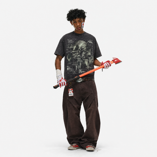 Lawless Row "Classified Encounter" Vintage Washed Oversized Tee - hover