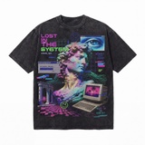 Lost In The System Vintage Washed Graphic Tee