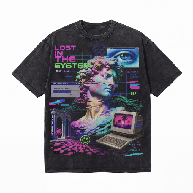 Lost In The System Vintage Washed Graphic Tee Hover Image