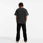 Lawless Row "Spray The Law" Vintage Black Oversized Graphic Tee