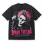 Lawless Row "Spray The Law" Vintage Black Oversized Graphic Tee