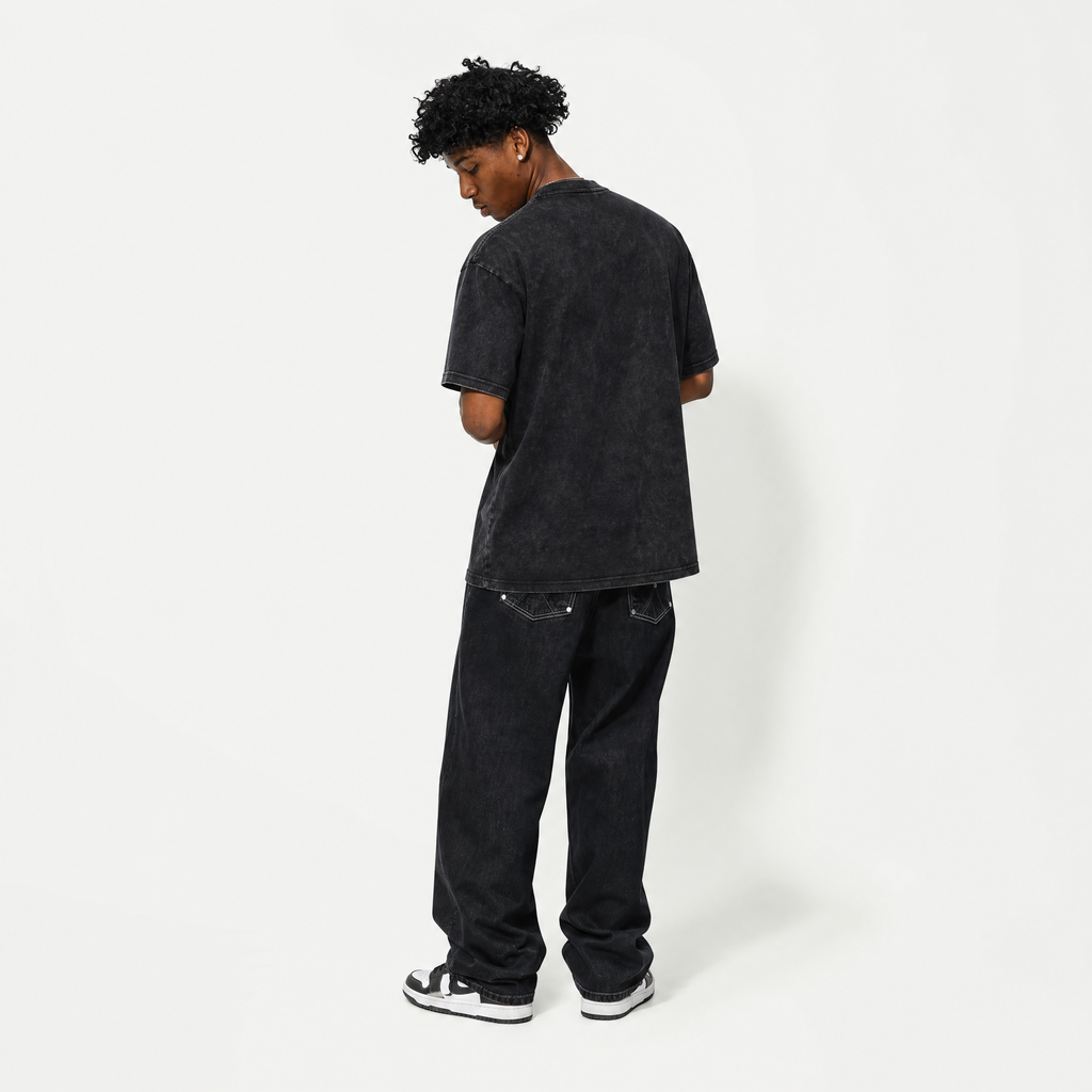 Lawless Row "Fuck The Light" Vintage Black Oversized Tee