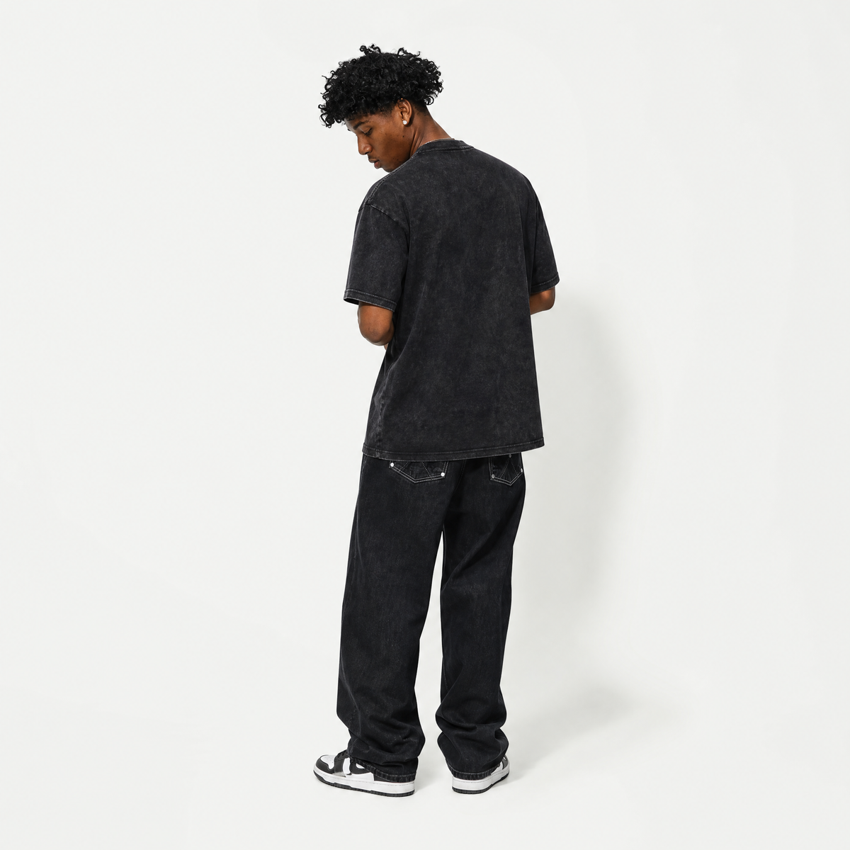 Lawless Row "Fuck The Light" Vintage Black Oversized Tee