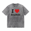 LAWLESSROW "I Heart Roadride" Heavyweight Washed Grey Graphic Tee