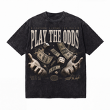 LAWLESSROW "Play The Odds" Heavyweight Vintage Washed Graphic Tee