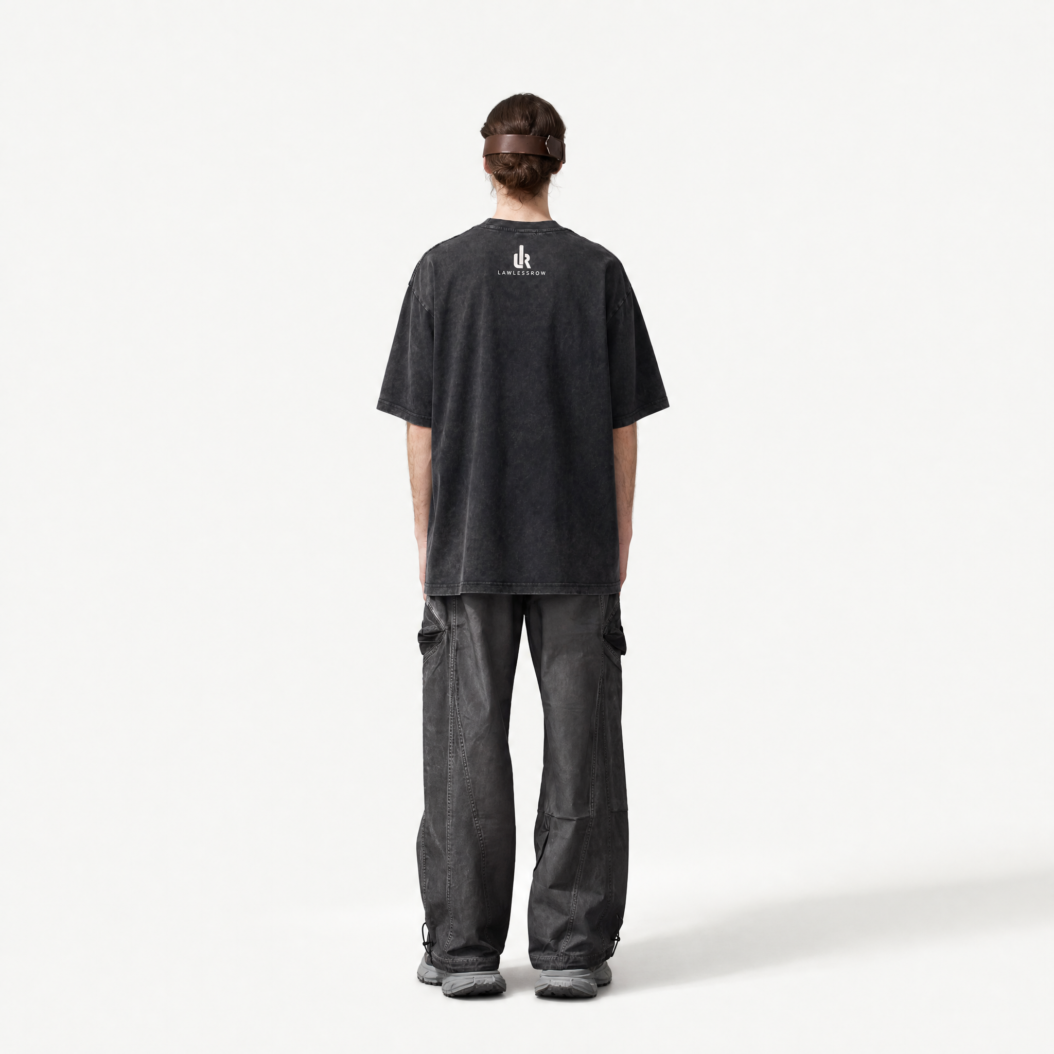 LAWLESSROW "Logoball" Algorithm Infused Vintage Washed Heavyweight Tee
