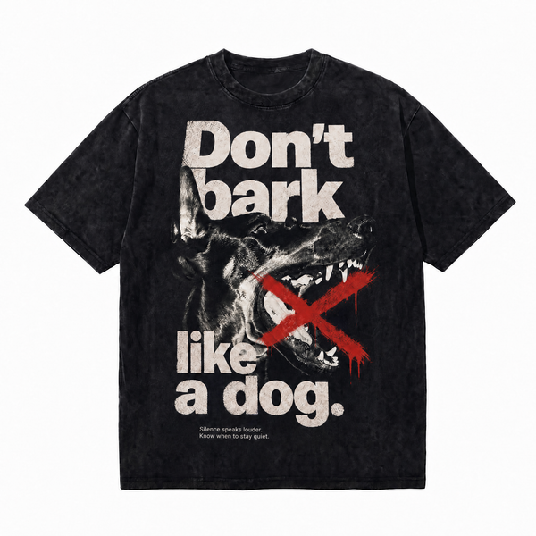 LAWLESSROW "Vocal Silence" Heavyweight Washed Black Graphic Tee