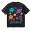 LAWLESSROW "Cosmic Disruption" Heavyweight Washed Black Graphic Tee