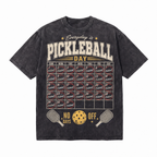 LAWLESSROW "Everyday is Pickleball Day" Heavyweight Washed Black Graphic Tee