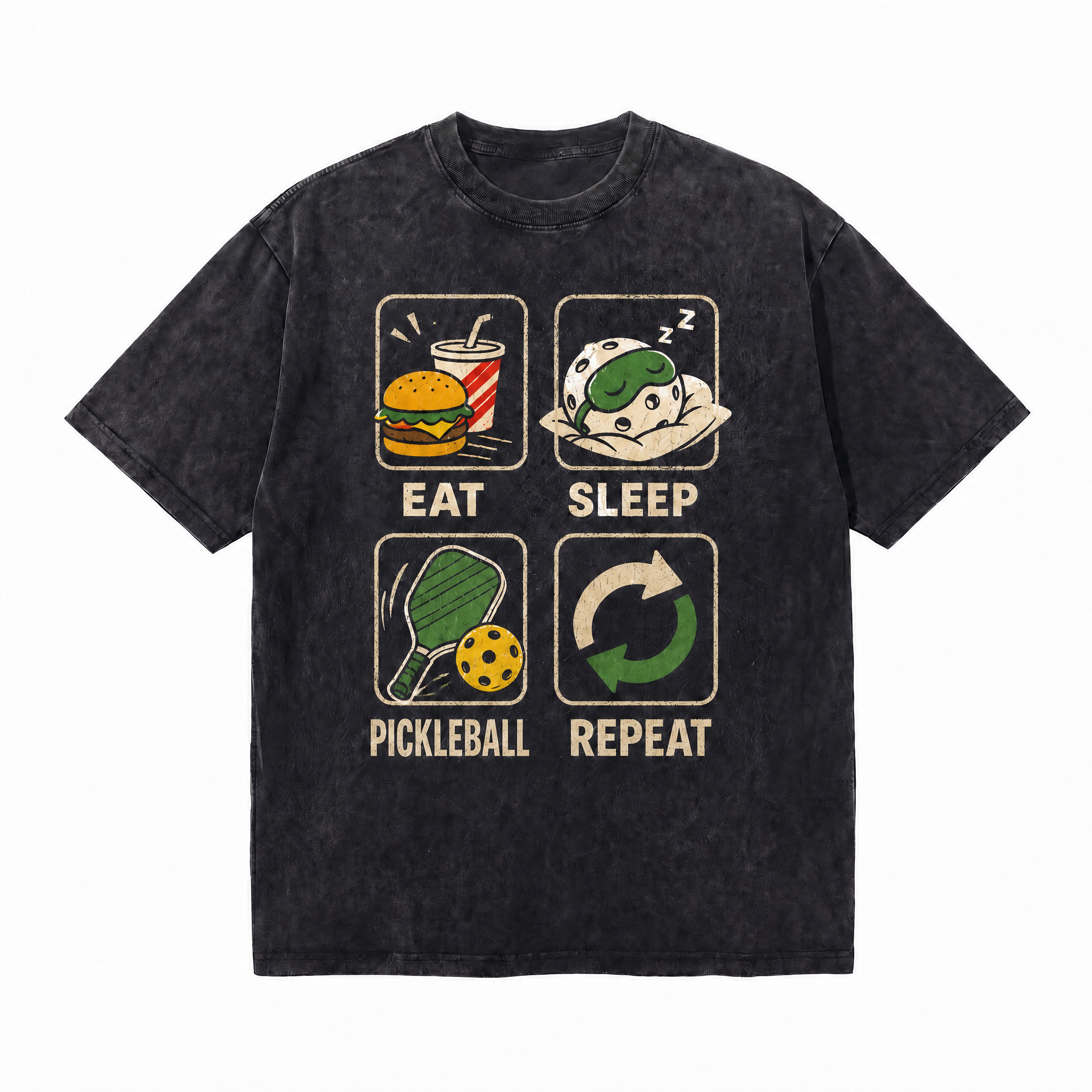 LAWLESSROW "System Error" Heavyweight Washed Black Graphic Tee