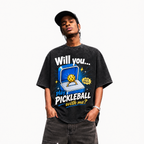 LAWLESSROW "The Proposal" Heavyweight Washed Black Graphic Tee