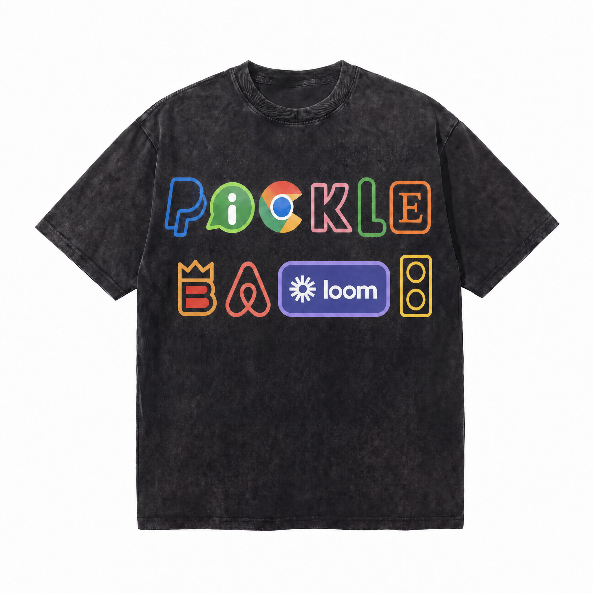 LAWLESSROW "Logoball" Algorithm Infused Vintage Washed Heavyweight Tee