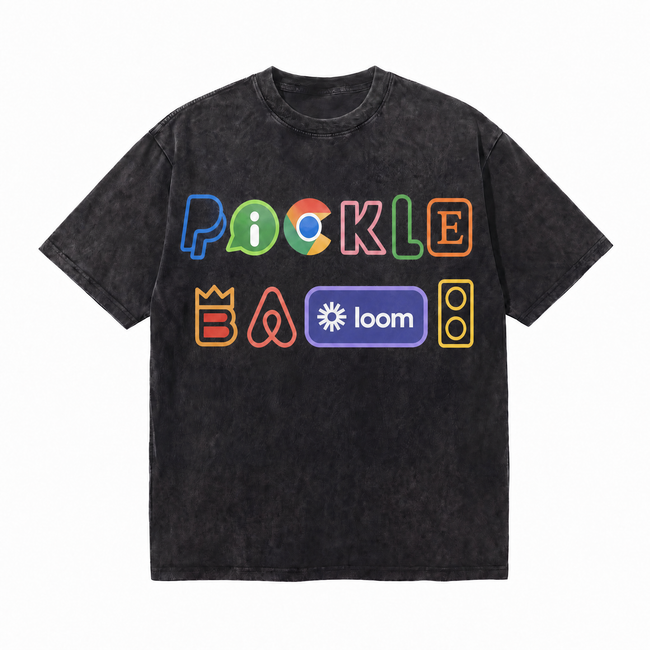 LAWLESSROW "Logoball" Algorithm Infused Vintage Washed Heavyweight Tee Hover Image