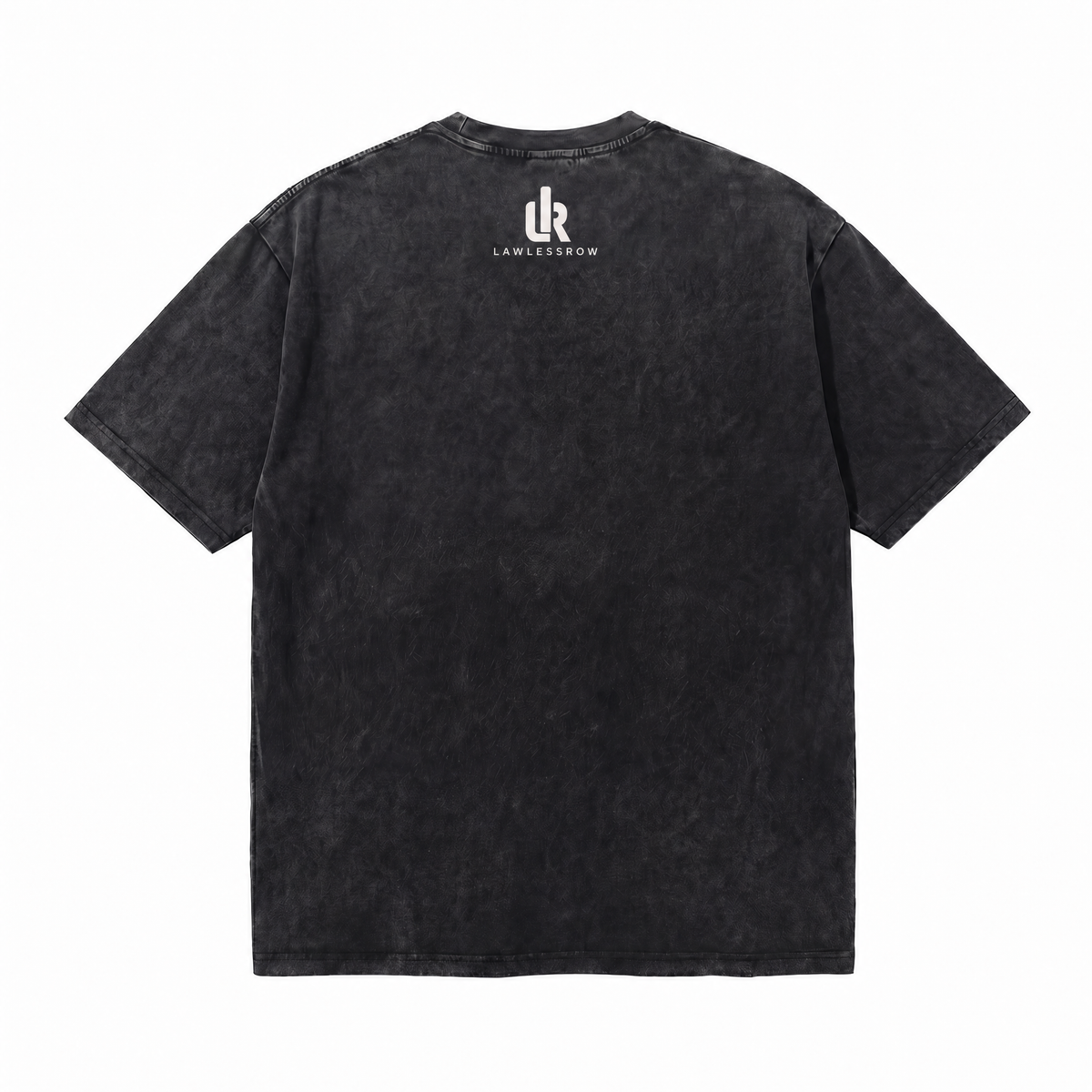 LAWLESSROW Thermal Heatmap Skull Brand Thrash Font Vintage Washed Tee