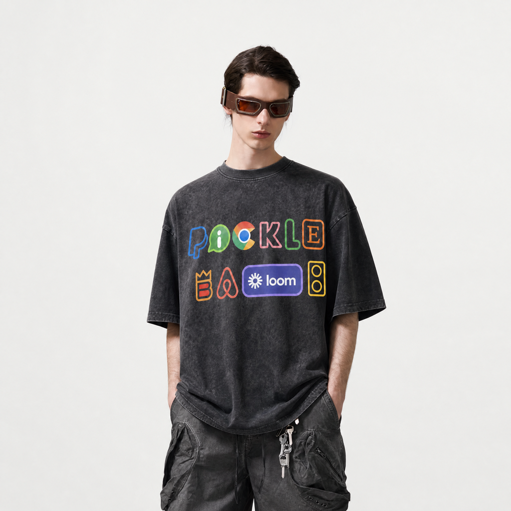LAWLESSROW "Logoball" Algorithm Infused Vintage Washed Heavyweight Tee