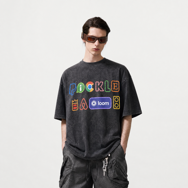 LAWLESSROW "Logoball" Algorithm Infused Vintage Washed Heavyweight Tee Main Image