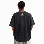 LAWLESSROW "Cosmic Disruption" Heavyweight Washed Black Graphic Tee