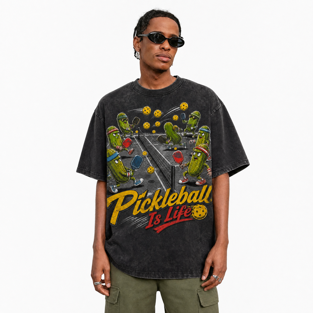 LAWLESSROW "Court Chaos" Vintage Washed Heavyweight Graphic Tee