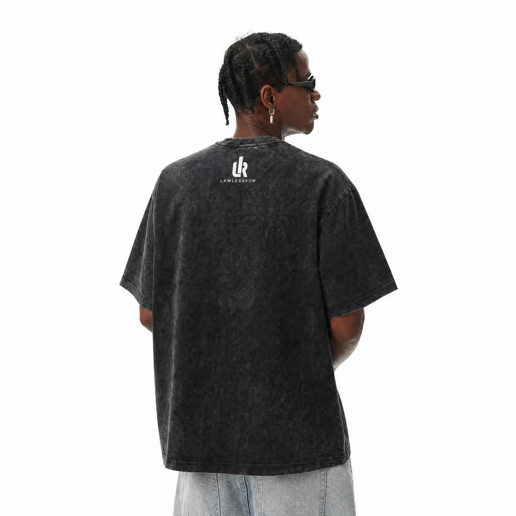 LAWLESSROW "Everyday is Pickleball Day" Heavyweight Washed Black Graphic Tee