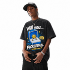 LAWLESSROW "The Proposal" Heavyweight Washed Black Graphic Tee