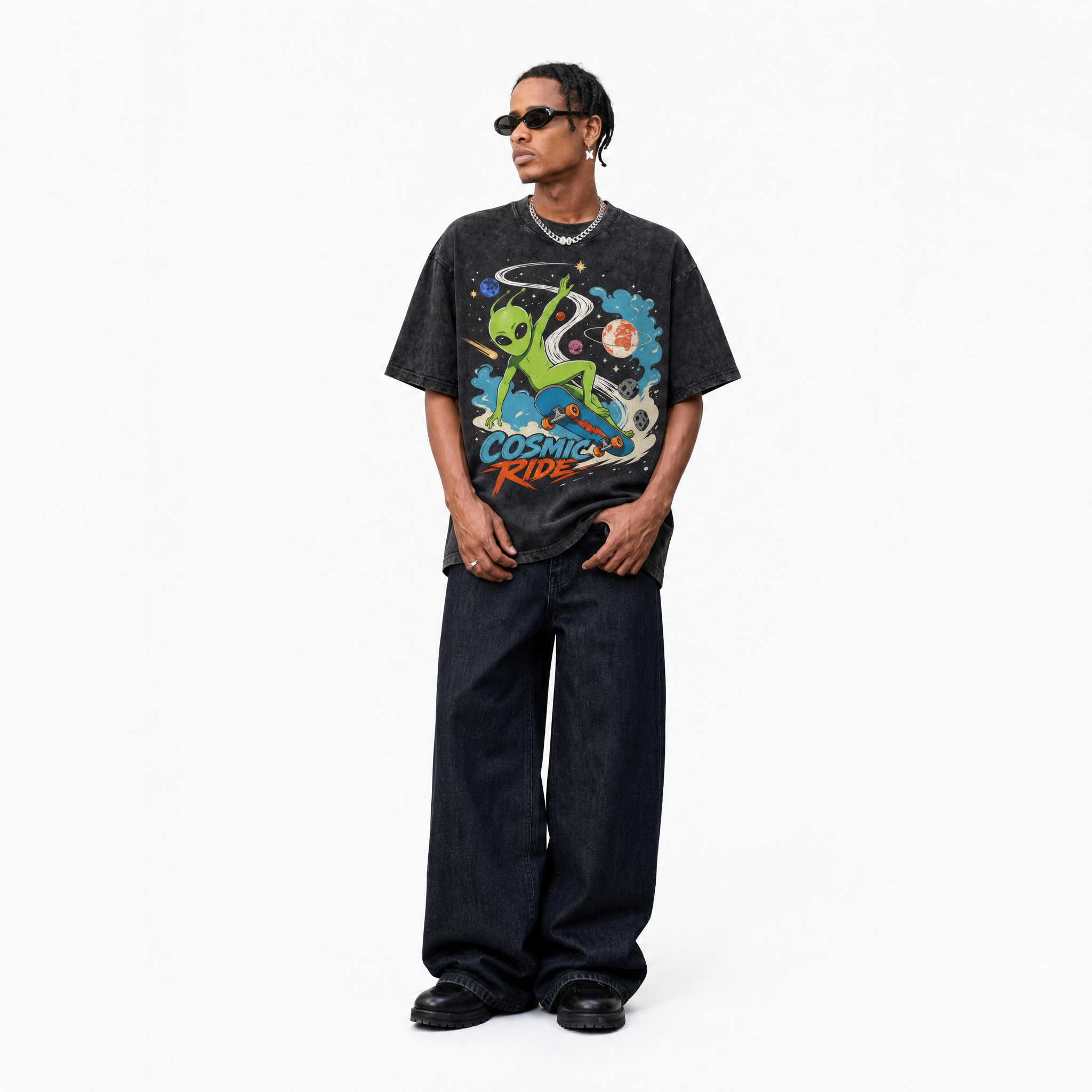 Lawless Row "Cosmic Ride" Vintage Washed Skate Tee