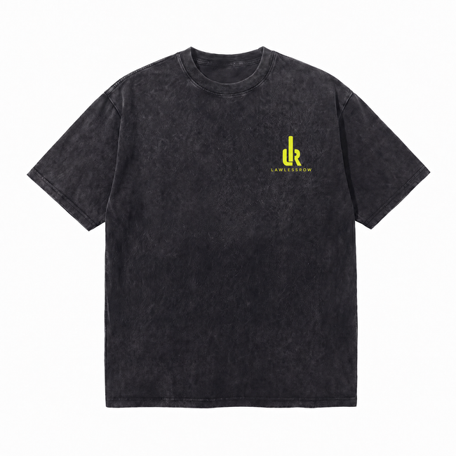 LAWLESSROW "Swarm" Minimalist Acid Wash Heavyweight Tee Hover Image