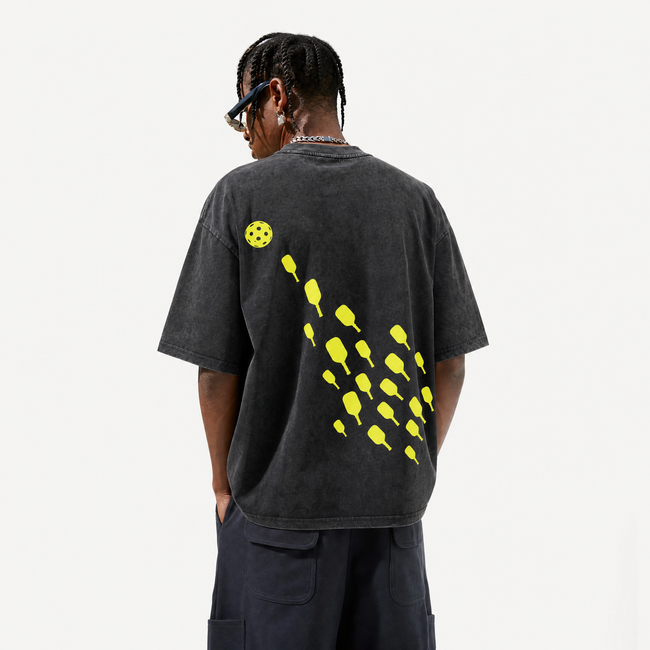 LAWLESSROW "Swarm" Minimalist Acid Wash Heavyweight Tee Main Image
