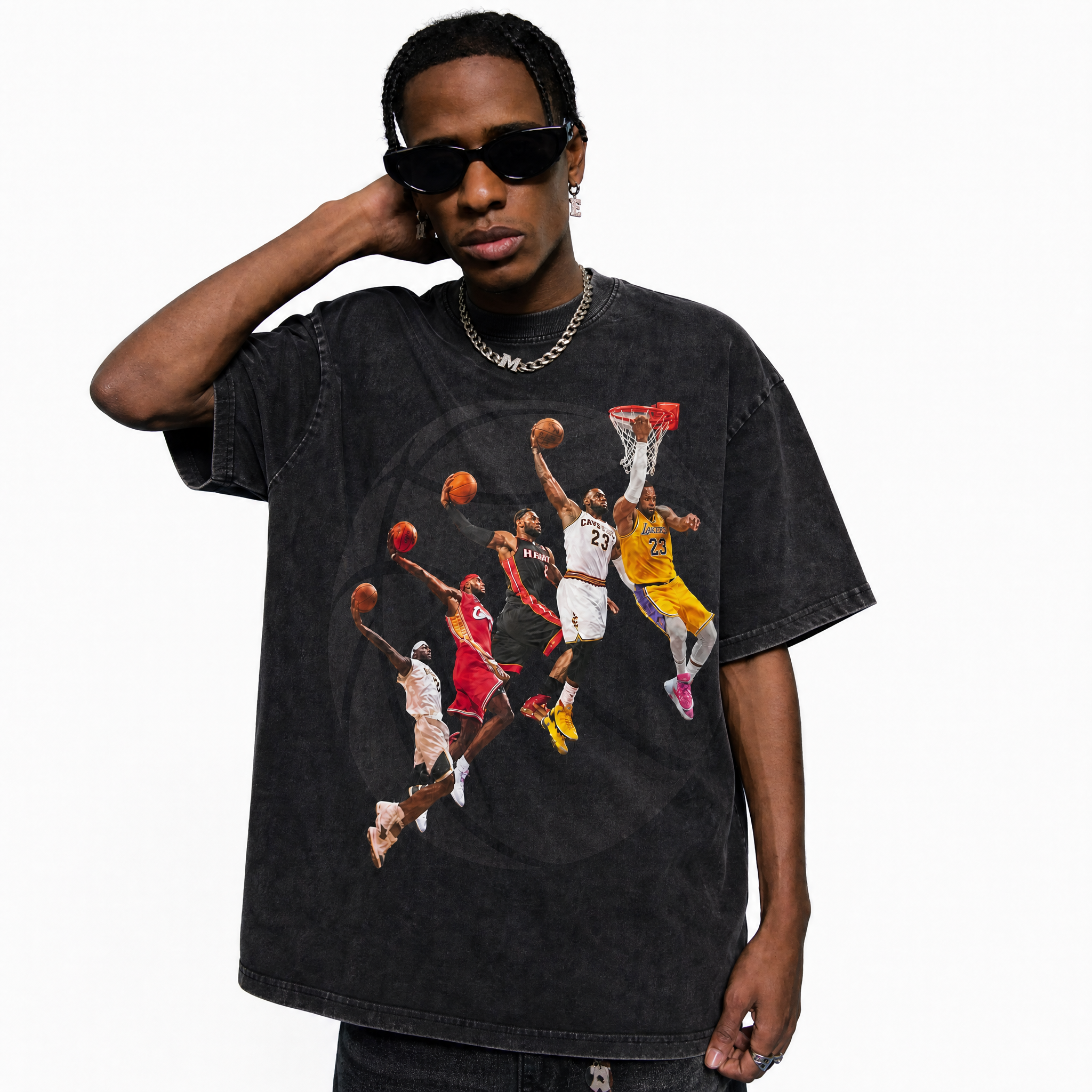 LAWLESSROW "The Dynasty Sequence" Heavyweight Washed Black Graphic Tee