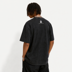 LAWLESSROW "Corporate Psycho" Heavyweight Washed Black Graphic Tee