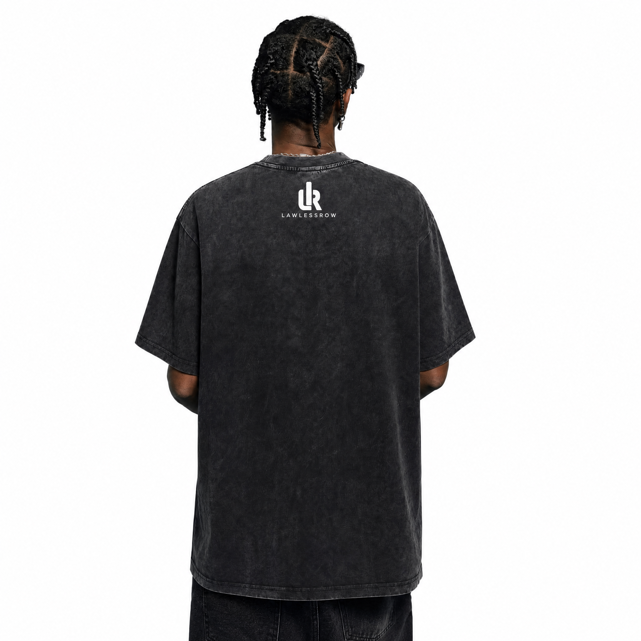LAWLESSROW "The Dynasty Sequence" Heavyweight Washed Black Graphic Tee