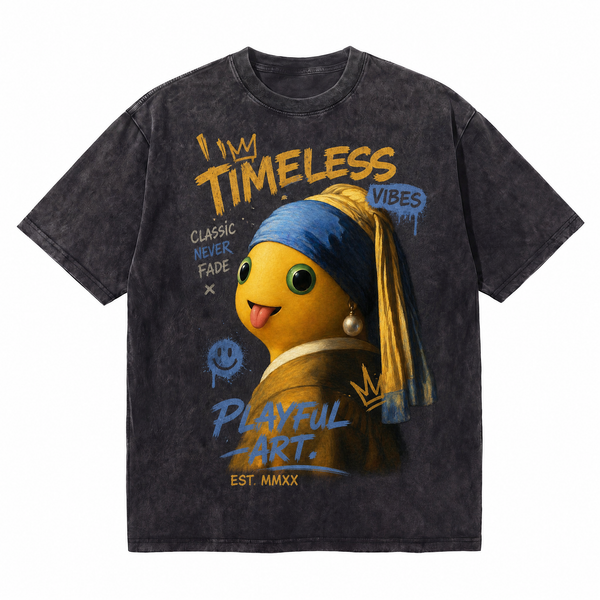 LAWLESSROW "Timeless Play" Heavyweight Washed Black Graphic Tee