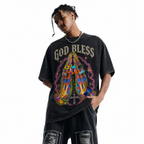 LAWLESSROW "Thermal Prayers" - Vintage Washed Heavyweight Oversized Psychedelic Graphic Tee