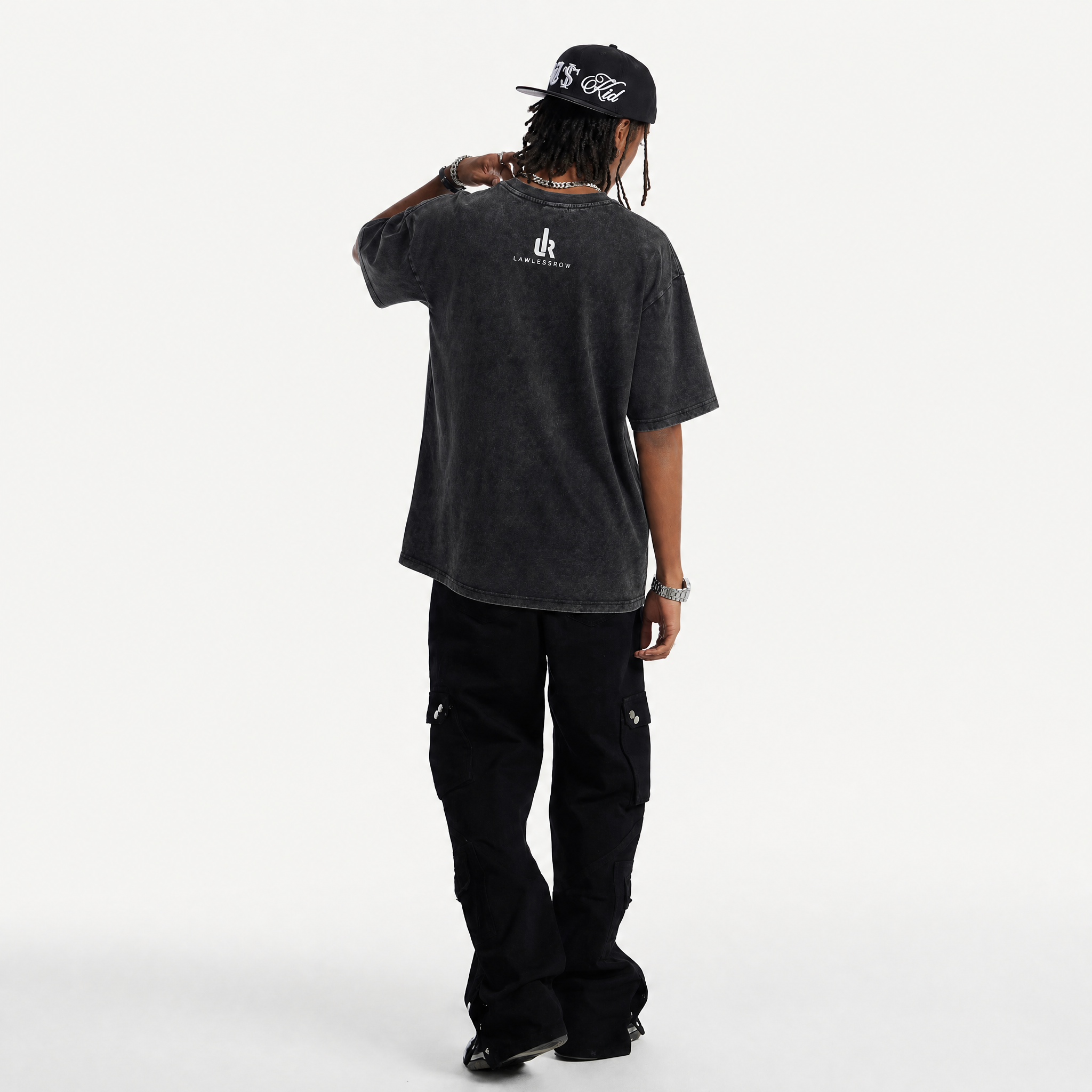 LAWLESSROW "Basketball Obsession" Heavyweight Vintage Washed Graphic Tee