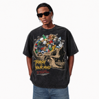 LAWLESSROW "Trash In Your Mind" - Vintage Washed Heavyweight Oversized Graphic Tee